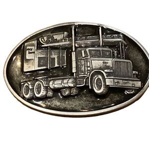 Trucker Belt Buckle Truck Stop Driver Metal Big Rig